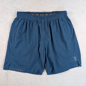 Saxx Men's Deep Blue Athletic Elastic-Waist Shorts